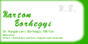 marton borhegyi business card